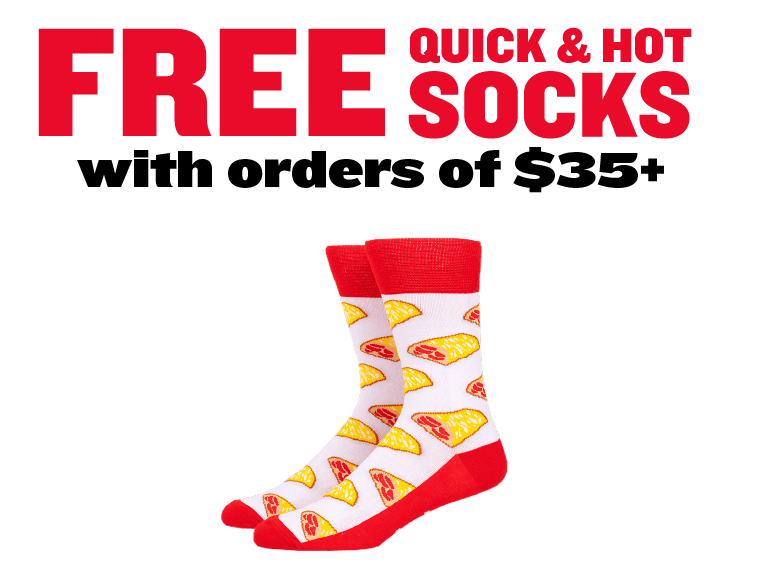 Free socks with orders of $35+